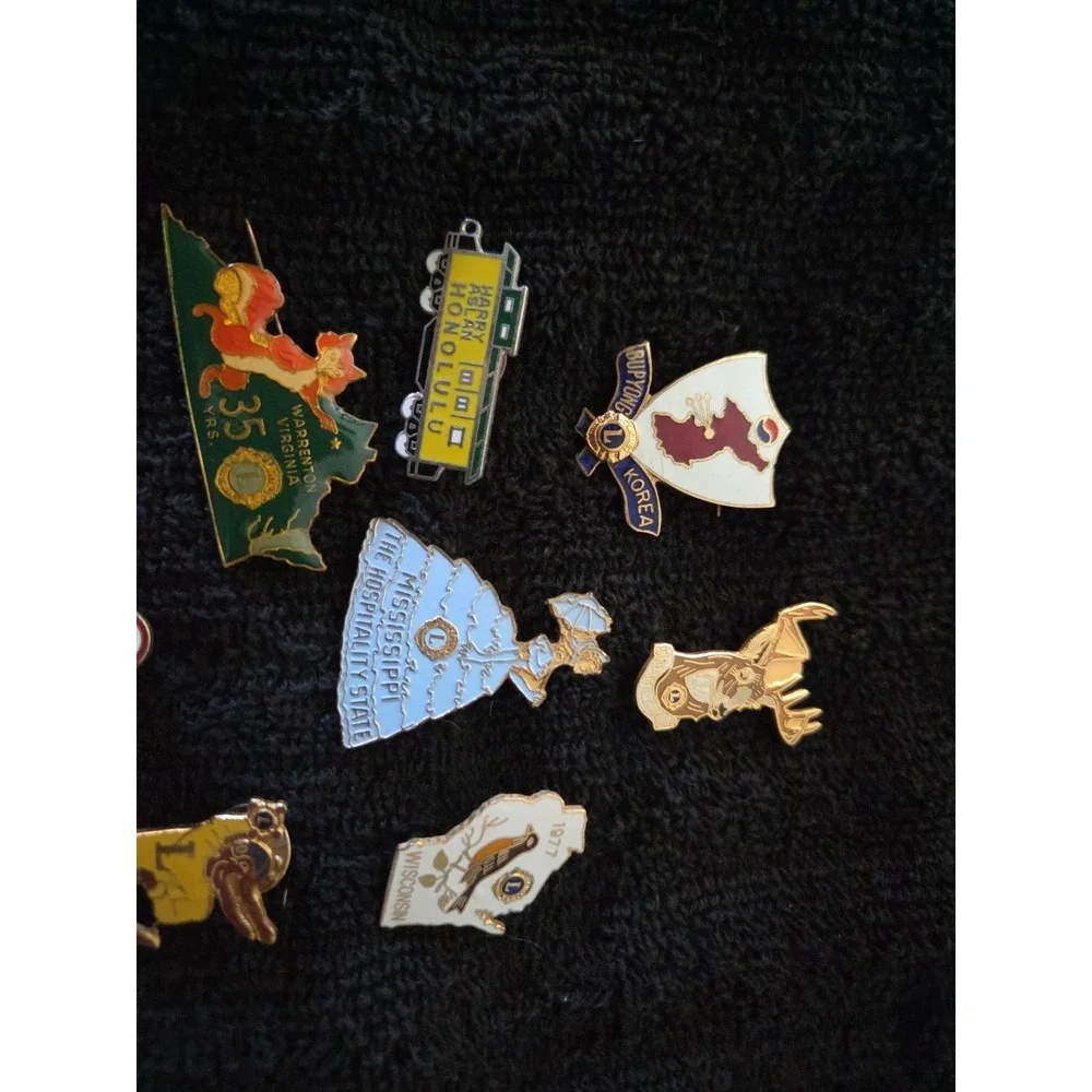 Vintage Lot Of 33 Lions Club Pins